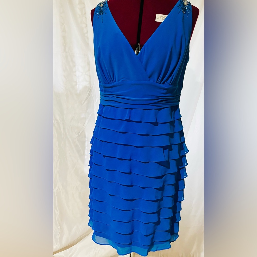 Blue ruffle dress